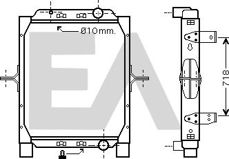 EACLIMA 31R59026 - Радіатор, охолодження двигуна autocars.com.ua