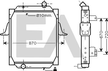 EACLIMA 31R59035 - Радіатор, охолодження двигуна autocars.com.ua