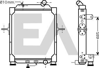 EACLIMA 31R59038 - Радіатор, охолодження двигуна autocars.com.ua