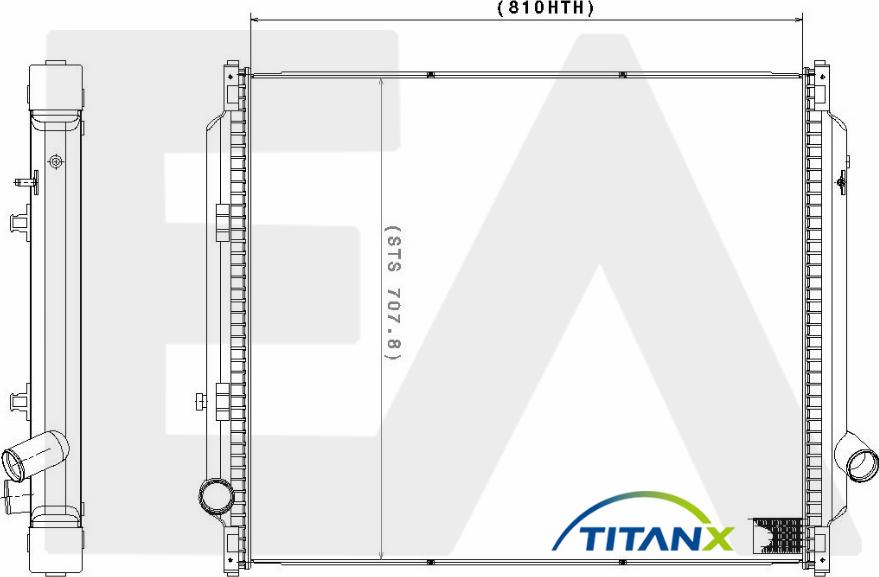 EACLIMA 31R59039T - Радіатор, охолодження двигуна autocars.com.ua