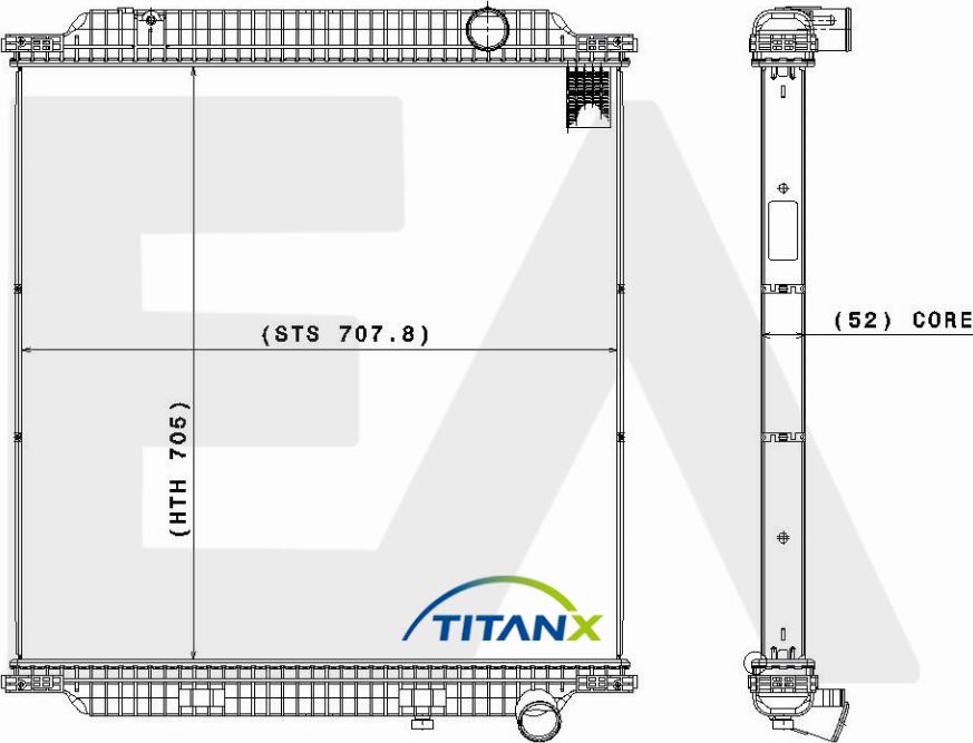 EACLIMA 31R59042T - Радіатор, охолодження двигуна autocars.com.ua