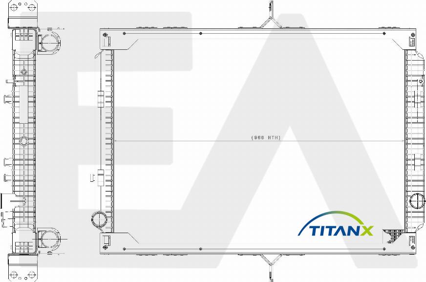 EACLIMA 31R59043T - Радіатор, охолодження двигуна autocars.com.ua