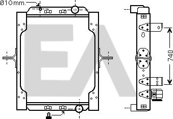 EACLIMA 31R59043 - Радіатор, охолодження двигуна autocars.com.ua
