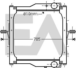 EACLIMA 31R59050 - Радіатор, охолодження двигуна autocars.com.ua