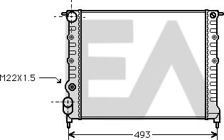 EACLIMA 31R60034 - Радіатор, охолодження двигуна autocars.com.ua