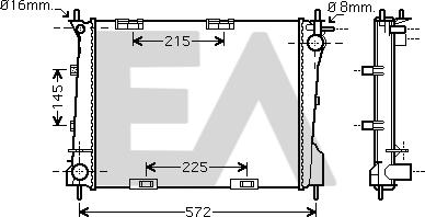 EACLIMA 31R60073 - Радіатор, охолодження двигуна autocars.com.ua