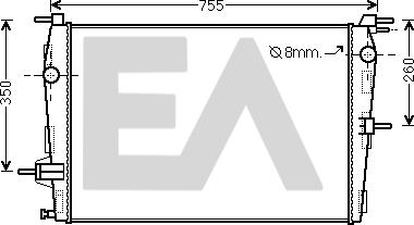 EACLIMA 31R60082 - Радіатор, охолодження двигуна autocars.com.ua