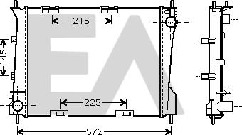 EACLIMA 31R60083 - Радіатор, охолодження двигуна autocars.com.ua