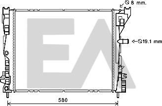 EACLIMA 31R60086 - Радіатор, охолодження двигуна autocars.com.ua