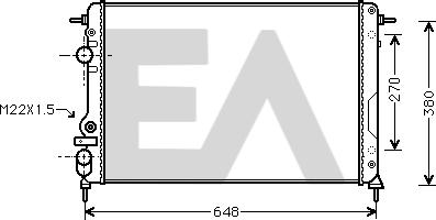 EACLIMA 31R60116 - Радіатор, охолодження двигуна autocars.com.ua