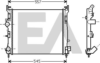 EACLIMA 31R60142 - Радіатор, охолодження двигуна autocars.com.ua