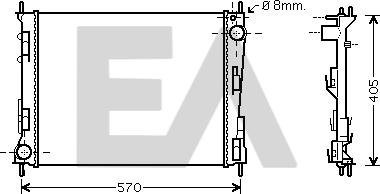 EACLIMA 31R60143 - Радіатор, охолодження двигуна autocars.com.ua