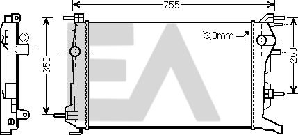 EACLIMA 31R60152 - Радіатор, охолодження двигуна autocars.com.ua