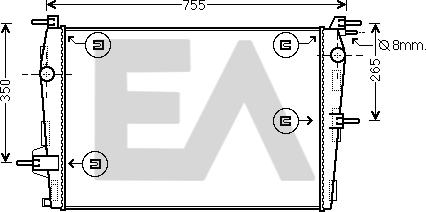 EACLIMA 31R60160 - Радіатор, охолодження двигуна autocars.com.ua