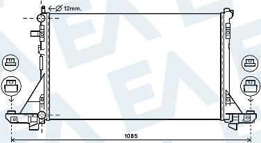 EACLIMA 31R60166 - Радіатор, охолодження двигуна autocars.com.ua