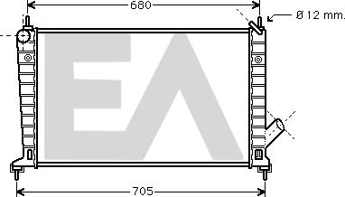 EACLIMA 31R62015 - Радіатор, охолодження двигуна autocars.com.ua