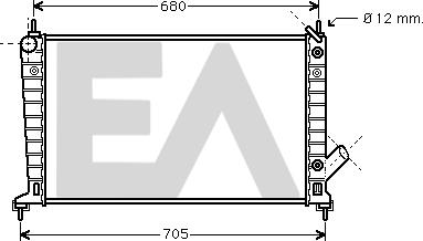 EACLIMA 31R62016 - Радіатор, охолодження двигуна autocars.com.ua