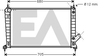 EACLIMA 31R62022 - Радіатор, охолодження двигуна autocars.com.ua