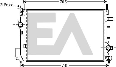 EACLIMA 31R62027 - Радіатор, охолодження двигуна autocars.com.ua