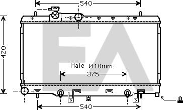 EACLIMA 31R68055 - Радіатор, охолодження двигуна autocars.com.ua