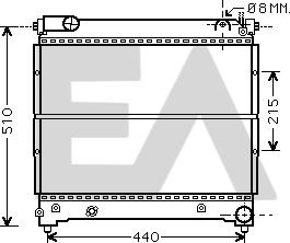 EACLIMA 31R69080 - Радіатор, охолодження двигуна autocars.com.ua