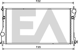 EACLIMA 31R71274 - Радіатор, охолодження двигуна autocars.com.ua