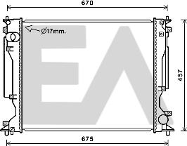 EACLIMA 31R71287 - Радіатор, охолодження двигуна autocars.com.ua