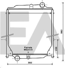 EACLIMA 31R76016 - Радіатор, охолодження двигуна autocars.com.ua