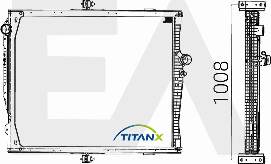 EACLIMA 31R76018T - Радіатор, охолодження двигуна autocars.com.ua