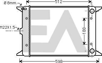 EACLIMA 31R77007 - Радіатор, охолодження двигуна autocars.com.ua