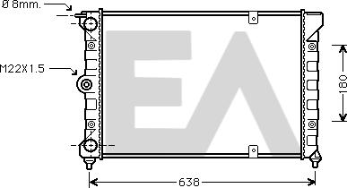 EACLIMA 31R77015 - Радіатор, охолодження двигуна autocars.com.ua