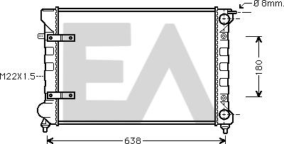 EACLIMA 31R77024 - Радіатор, охолодження двигуна autocars.com.ua
