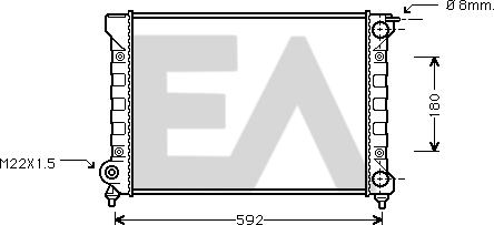 EACLIMA 31R77074 - Радіатор, охолодження двигуна autocars.com.ua