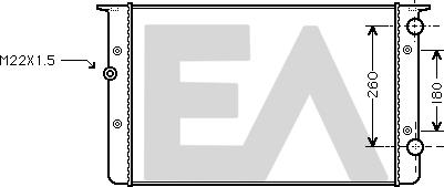 EACLIMA 31R77080 - Радіатор, охолодження двигуна autocars.com.ua