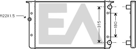 EACLIMA 31R77081 - Радіатор, охолодження двигуна autocars.com.ua