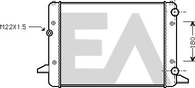 EACLIMA 31R77086 - Радіатор, охолодження двигуна autocars.com.ua