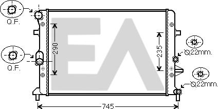 EACLIMA 31R77120 - Радіатор, охолодження двигуна autocars.com.ua