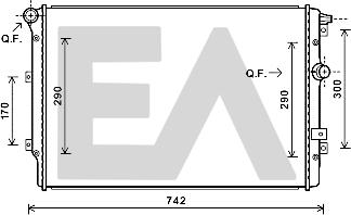 EACLIMA 31R77124 - Радіатор, охолодження двигуна autocars.com.ua