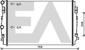 EACLIMA 31R77130 - Радіатор, охолодження двигуна autocars.com.ua