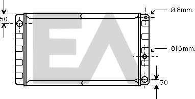 EACLIMA 31R78003 - Радіатор, охолодження двигуна autocars.com.ua