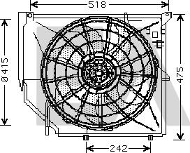 EACLIMA 33V07001 - Вентилятор, охолодження двигуна autocars.com.ua