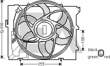 EACLIMA 33V07016 - Вентилятор, охолодження двигуна autocars.com.ua