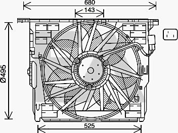 EACLIMA 33V07031 - Вентилятор, охолодження двигуна autocars.com.ua