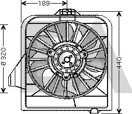 EACLIMA 33V12004 - Вентилятор, охолодження двигуна autocars.com.ua