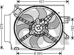 EACLIMA 33V22011 - Вентилятор, охолодження двигуна autocars.com.ua