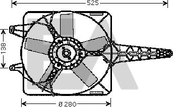 EACLIMA 33V25006 - Вентилятор, охолодження двигуна autocars.com.ua