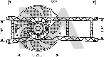 EACLIMA 33V25021 - Вентилятор, охолодження двигуна autocars.com.ua
