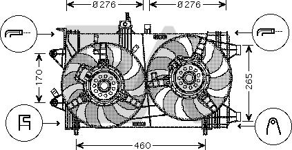 EACLIMA 33V25034 - Вентилятор, охолодження двигуна autocars.com.ua