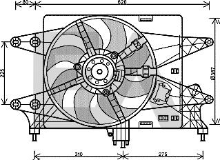 EACLIMA 33V25055 - Вентилятор, охолодження двигуна autocars.com.ua