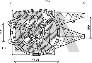 EACLIMA 33V25090 - Вентилятор, охолодження двигуна autocars.com.ua
